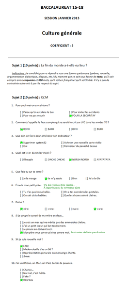 Fichier:Bac 2013 Culture Generale Corrigé.png