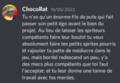 Un salaud de bénévole l'a heurté en osant contribuer au projet