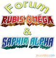 Logo du forum Rubis Oméga et Saphir Alpha, qui est une reprise du logo du forum Rubis Oméga non unifié, fait par Libaygon pour le premier anniversaire du forum.